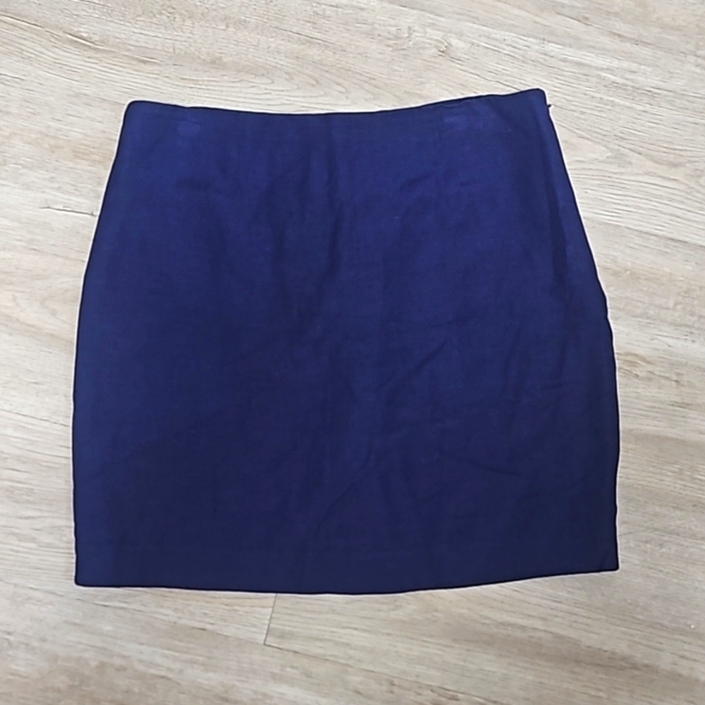 ✨️Forever21 Essentials Side Zip Scrunch Back Waist Linen Skirt Size Large